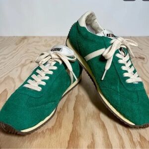 RE/DONE 70s Green Suede Running Sneakers size 40